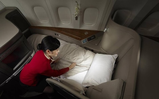 Cathay Pacific first class cabin