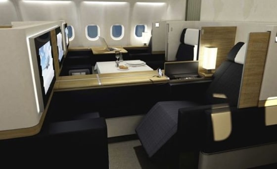 Swiss Air first class cabin