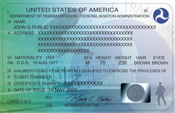 US private pilot certificate
