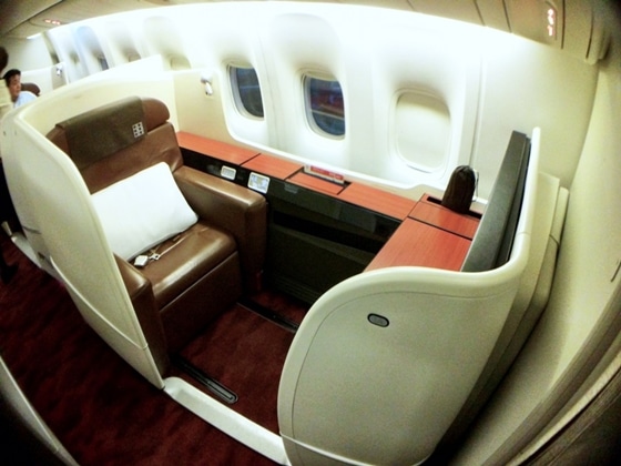 Japan Airlines first class cabin