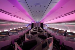 Virgin Atlantic first class cabin