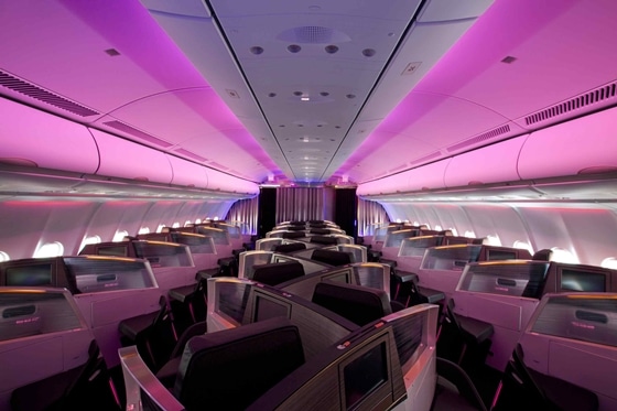 Virgin Atlantic first class cabin